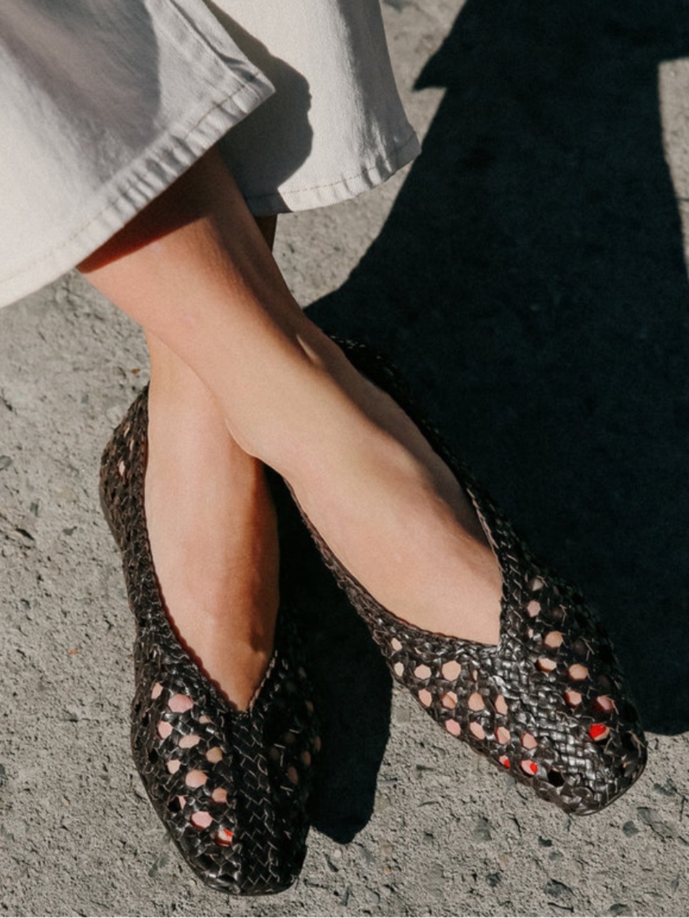 Margaux The Woven Paz flats size 8 in Espresso - discontinued color!